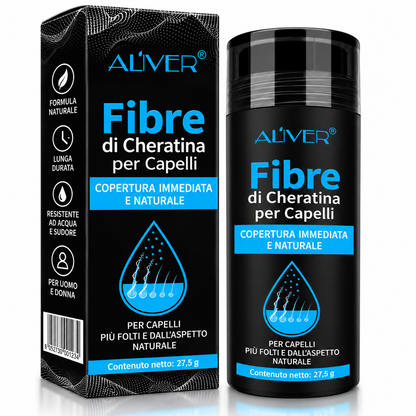 ALIVER Fibre di Cheratina per Capelli – Effetto Folto e Naturale