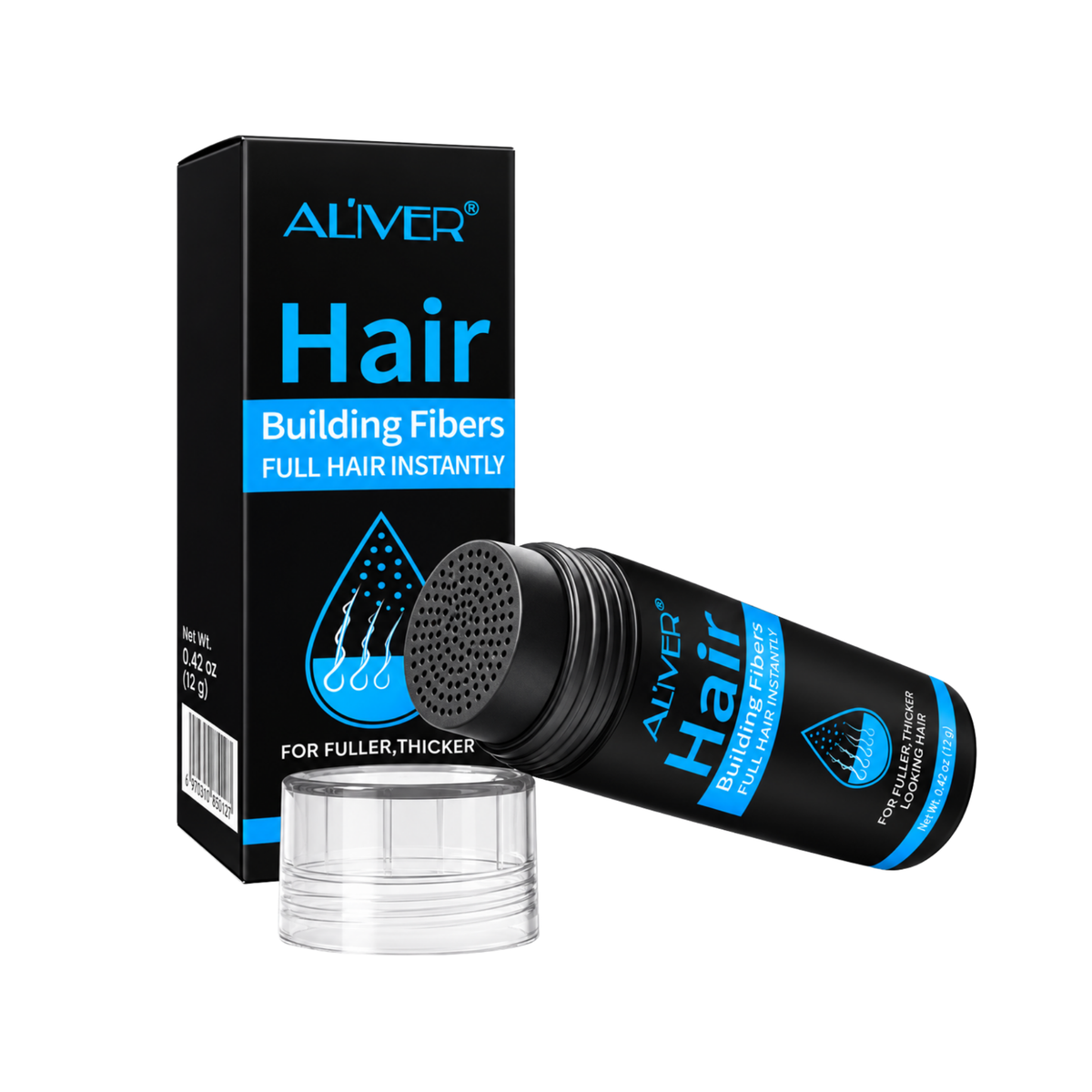ALIVER Fibre di Cheratina per Capelli – Effetto Folto e Naturale
